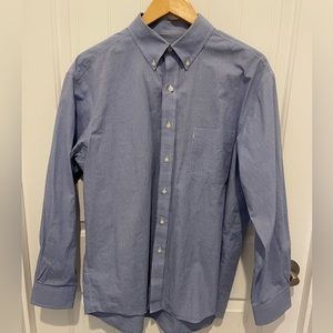 Men's Regular Fit Pinpoint Dress Shirt blue XL, Created for Macy's